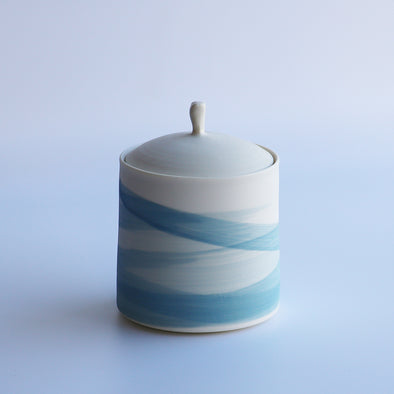 Small Jar (Grey Blue Wave), Eleanor Crane