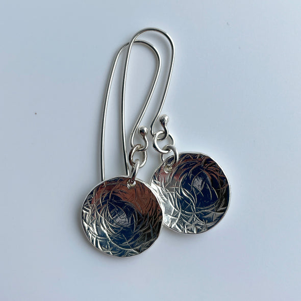 Circular, Imprinted Earrings, Julia Marston