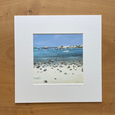 Beach Pebbles St Agnes by Claire Henley (Giclée Print)
