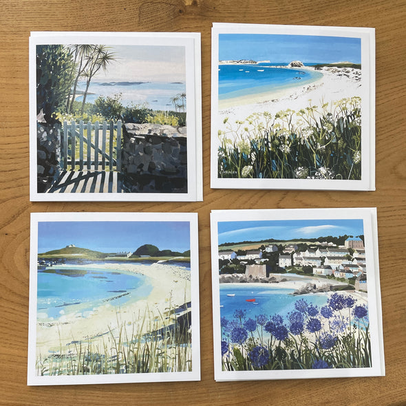 Cards by Claire Henley, set of four