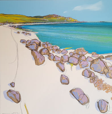 White Sand and Rocks, Gimble Porth, Tresco, Daniel Cole, Giclée Print