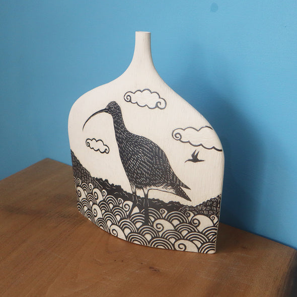 Curlew Sgraffito Pot