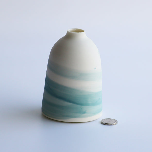 Small Bud Vase (Grey Blue Wave), Eleanor Crane