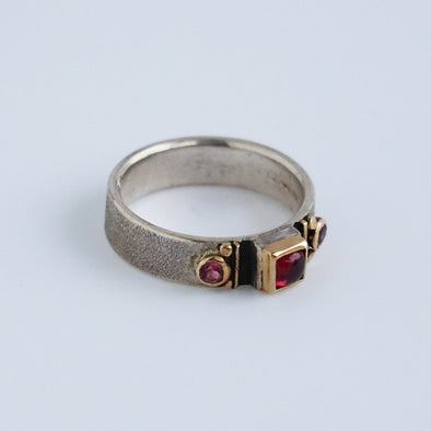 Pink Tourmaline, Gold and Silver Ring, Leah Lewington