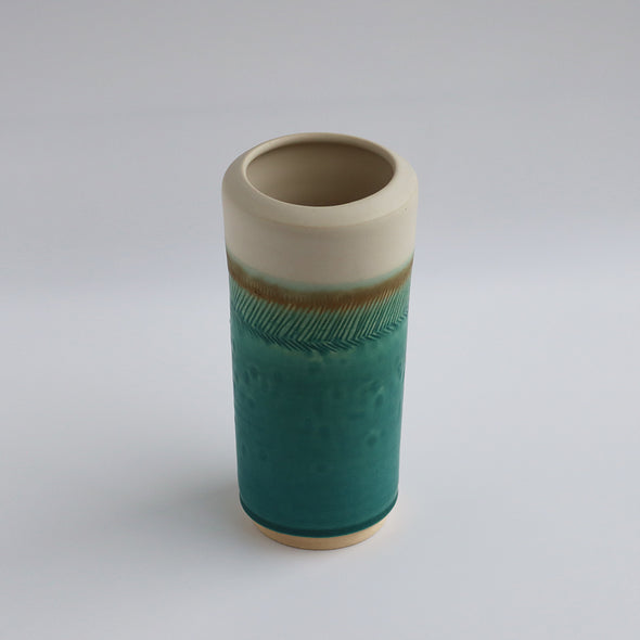 Large Tidal Inscribed Vase, Jacqueline Clark