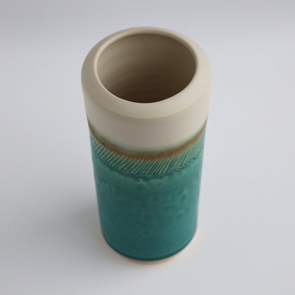 Large Tidal Inscribed Vase, Jacqueline Clark