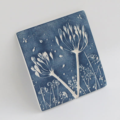 Agapanthus II Small Tile, Elaine Brett Rowlands