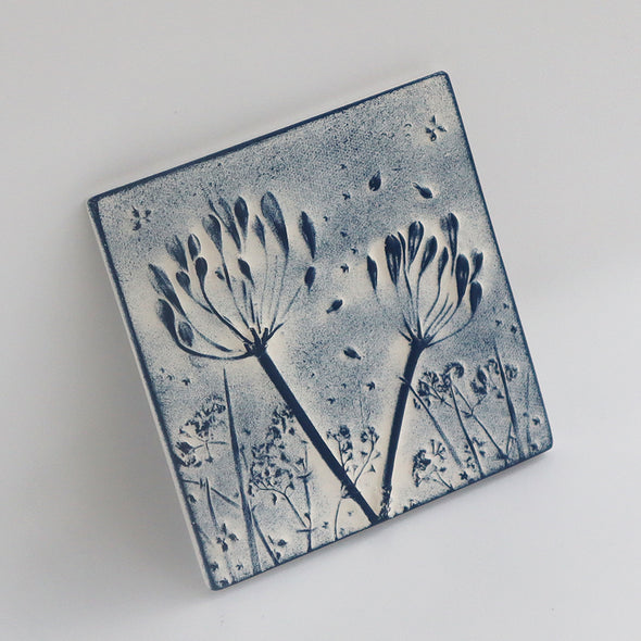 Agapanthus I Small Tile, Elaine Brett Rowlands