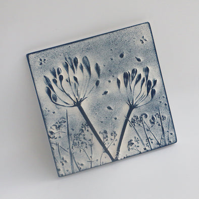 Agapanthus I Small Tile, Elaine Brett Rowlands
