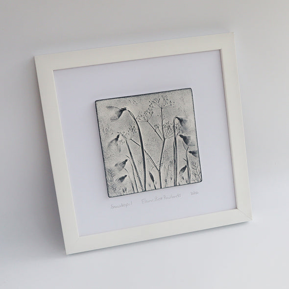 Snowdrops I Framed, Elaine Brett Rowlands