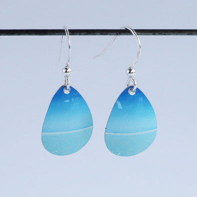 Turquoise Horizon Domed Teardrop Earrings, Sally Ransom