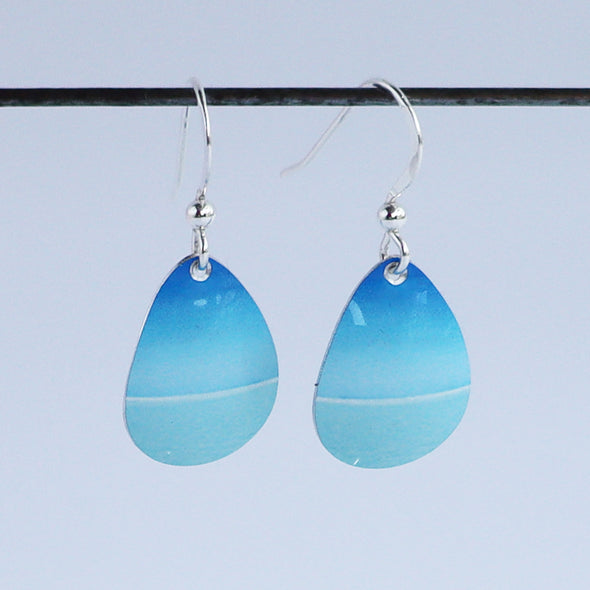 Turquoise Horizon Domed Teardrop Earrings, Sally Ransom