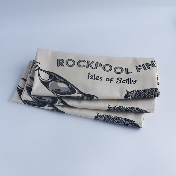 Scilly 'Rockpool Finds' Tea Towel, Erica Hicks