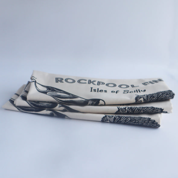 Scilly 'Rockpool Finds' Tea Towel, Erica Hicks