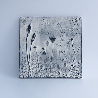 Seedheads I Small Tile, Elaine Brett Rowlands