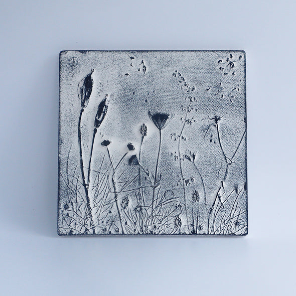 Seedheads I Small Tile, Elaine Brett Rowlands