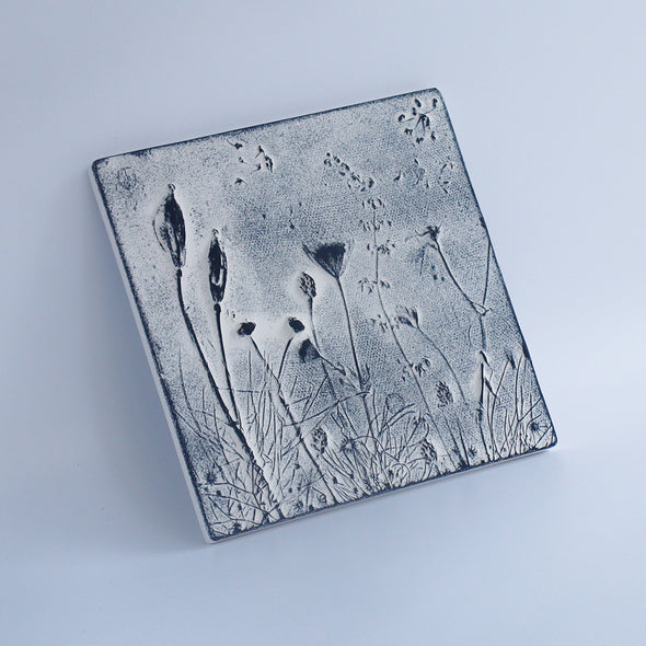 Seedheads I Small Tile, Elaine Brett Rowlands