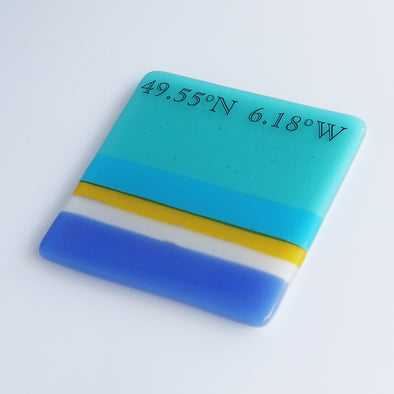 Coaster, 49 Degrees (Turquoise),  Oriel Hicks
