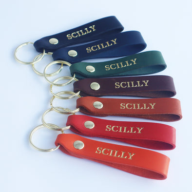 Scilly Keyring (Gold Lettering)
