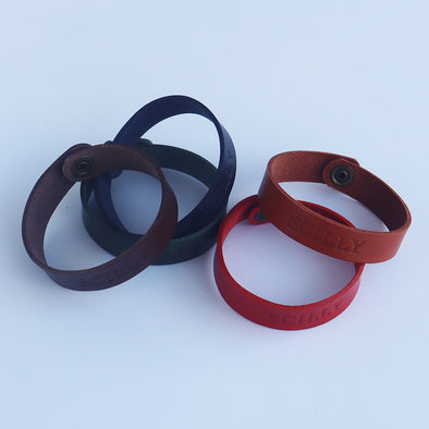 Narrow Leather 'Scilly' Cuff