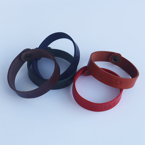 Narrow Leather 'Scilly' Cuff