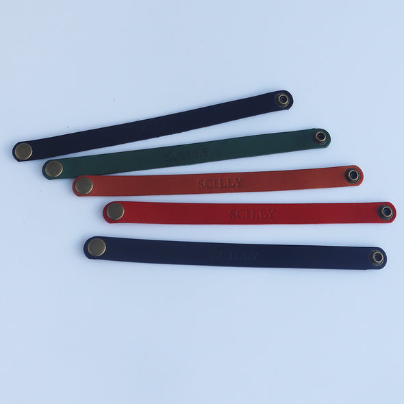 Narrow Leather 'Scilly' Cuff