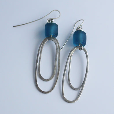 Double Pool Earrings (Blue), Jen Williams