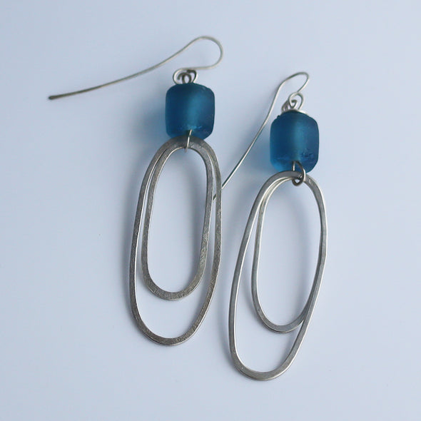 Double Pool Earrings (Blue), Jen Williams