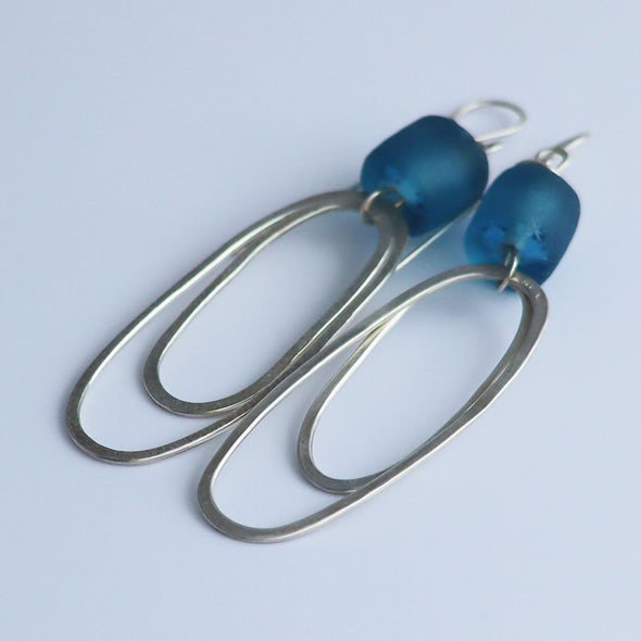 Double Pool Earrings (Blue), Jen Williams