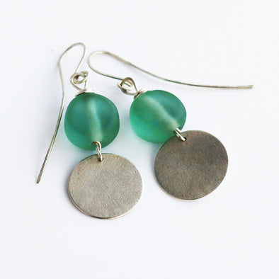 Circular Silver Earrings, Jen Williams