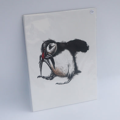 Puffin Feeding, Giclée Print, Sam Rees