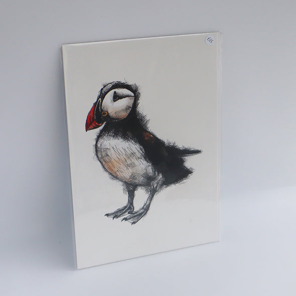 Standing Puffin, Giclée Print, Sam Rees