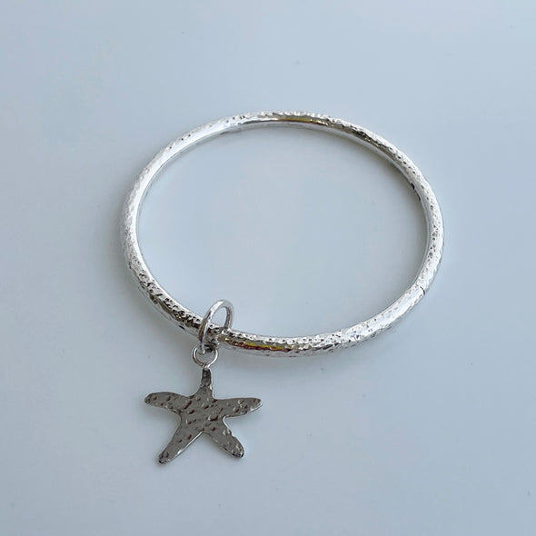 Silver Starfish Bangle, Julia Marston