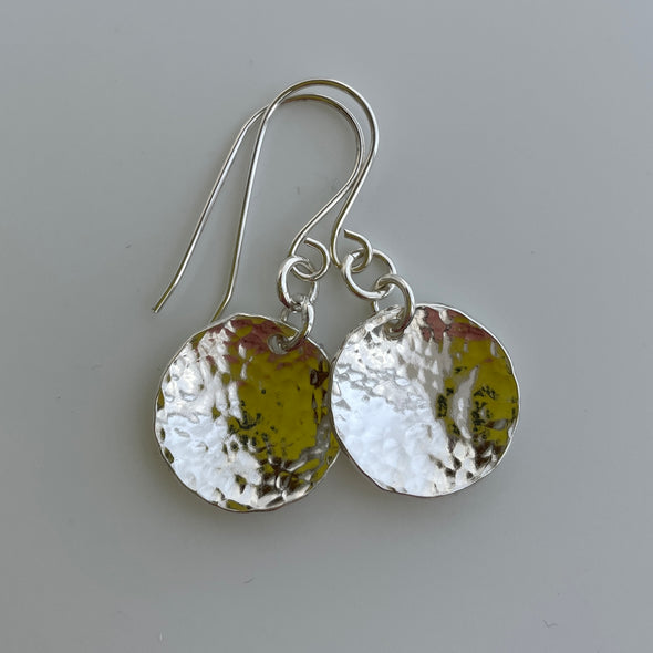 Circular, Textured Earrings (hooks), Julia Marston
