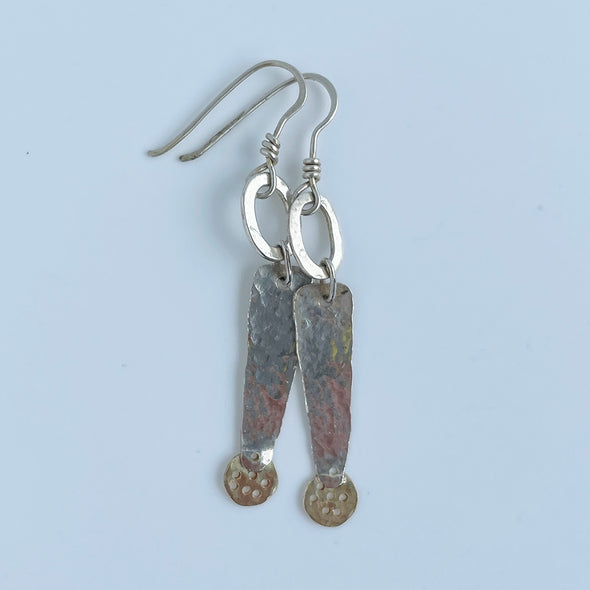 Silver and Gold Earrings, Leah Lewington