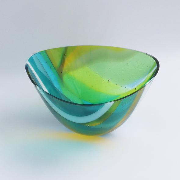 Fused Glass Drop Bowl, Oriel Hicks