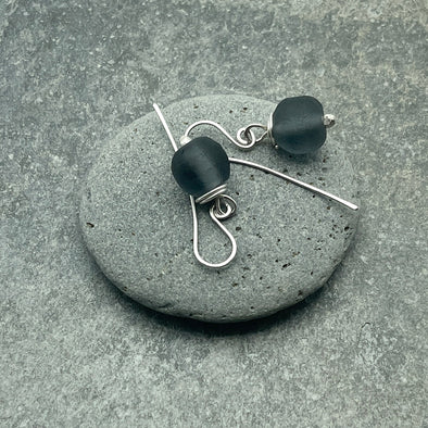 Silver Drop Earrings (Grey), Jen Williams