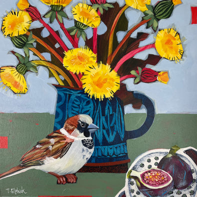 Sparrow and Dandelions, Tracey Elphick