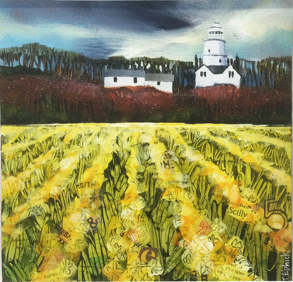St Agnes Lighthouse and Narcissi, Tracey Elphick