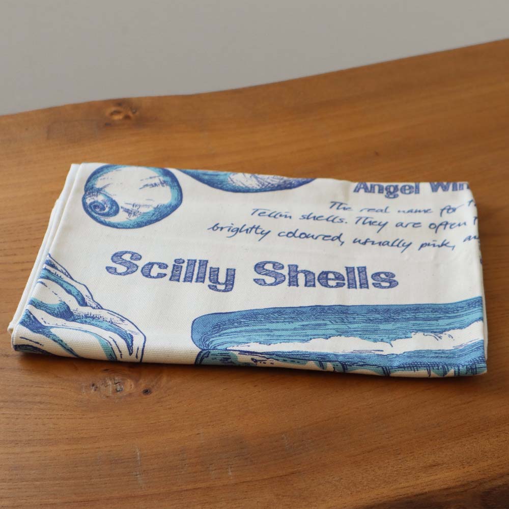 Shell Tea Towel, Erica Hicks – Tamarisk Scilly