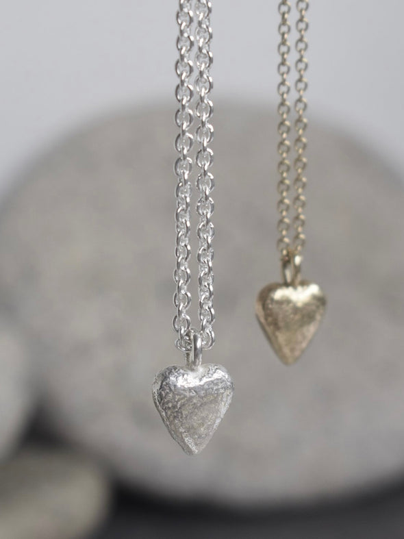 Silver Granite Small Heart Necklace By Sophie Hooper