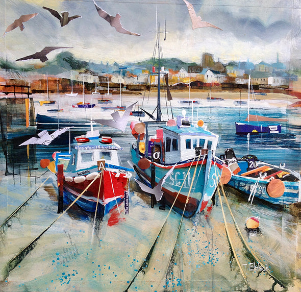 Fishing Boats, St Mary's, Tracey Elphick, Limited Edition Print