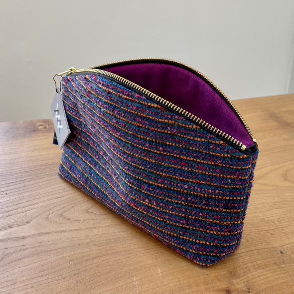 Handwoven Pouch (Pink/Blue/Orange), Emily Shaw