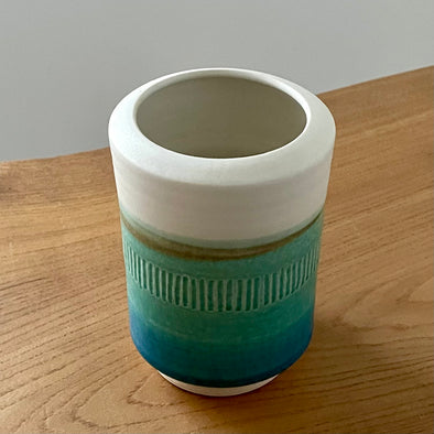 Tidal Inscribed Vase, Jacqueline Clark