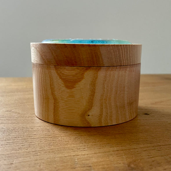 Medium Wooden Jewellery Box (Wave), Oriel Hicks & Stuart Mackin