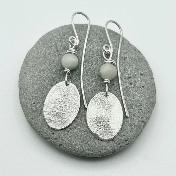 Small Silver Pebble Earrings, Jen Williams
