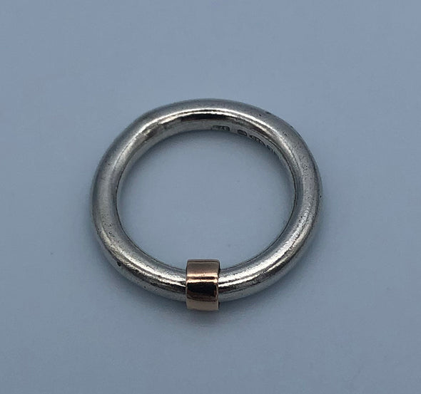 Silver Ring with Copper Band, Leah Lewington