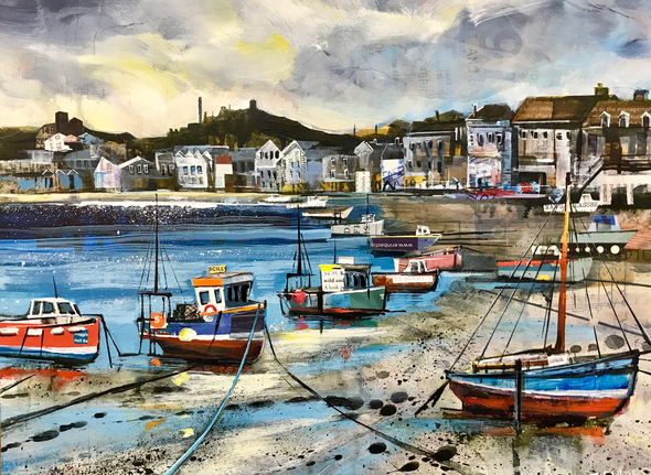 St Mary's Harbour Winter Light, Tracey Elphick, Limited Edition Print