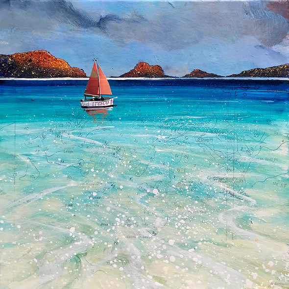 Tresco Turquoise, Tracey Elphick, Limited Edition Print